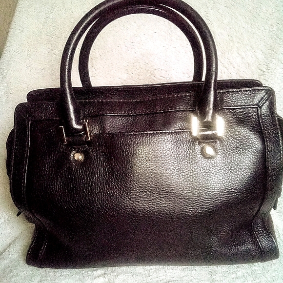 Michael Kors Black Pebbled Leather Tote Handbag - Picture 2 of 10